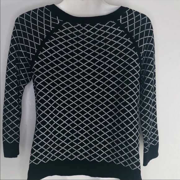 Sweater women black and white pattern Philosophy knitted sweater design casual - Picture 3 of 8